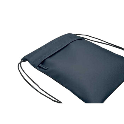 Blue - Side - MidOcean RPET Polyester Drawstring Bag