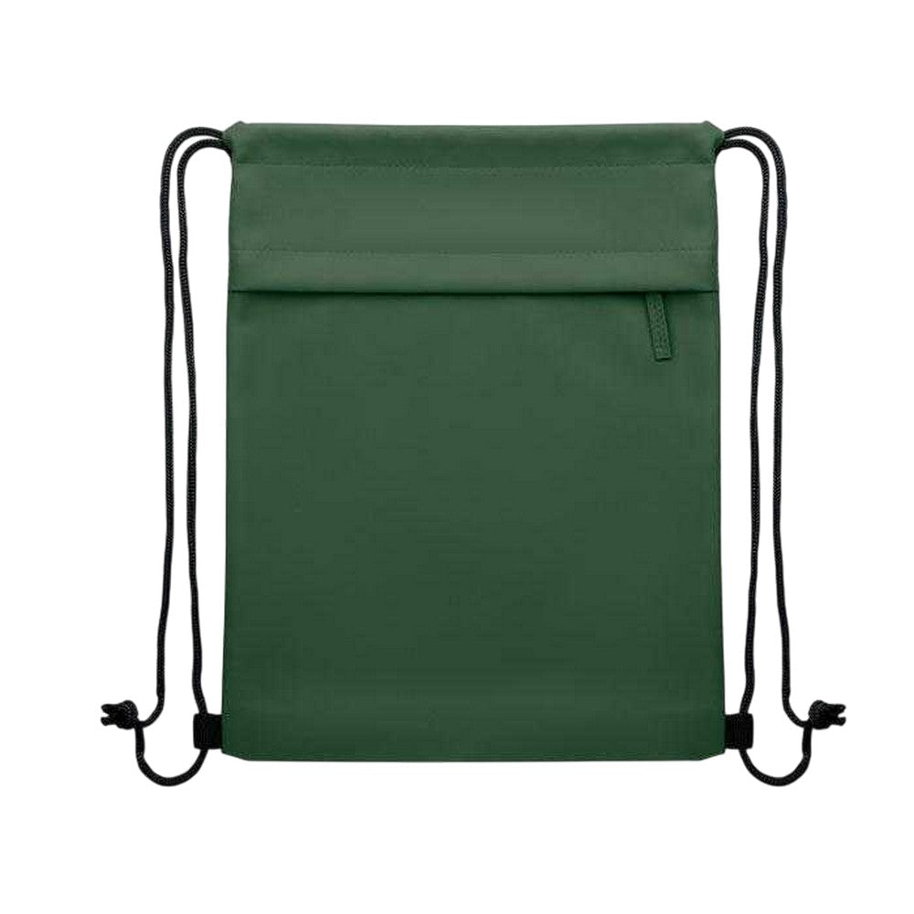 Dark Green - Back - MidOcean RPET Polyester Drawstring Bag