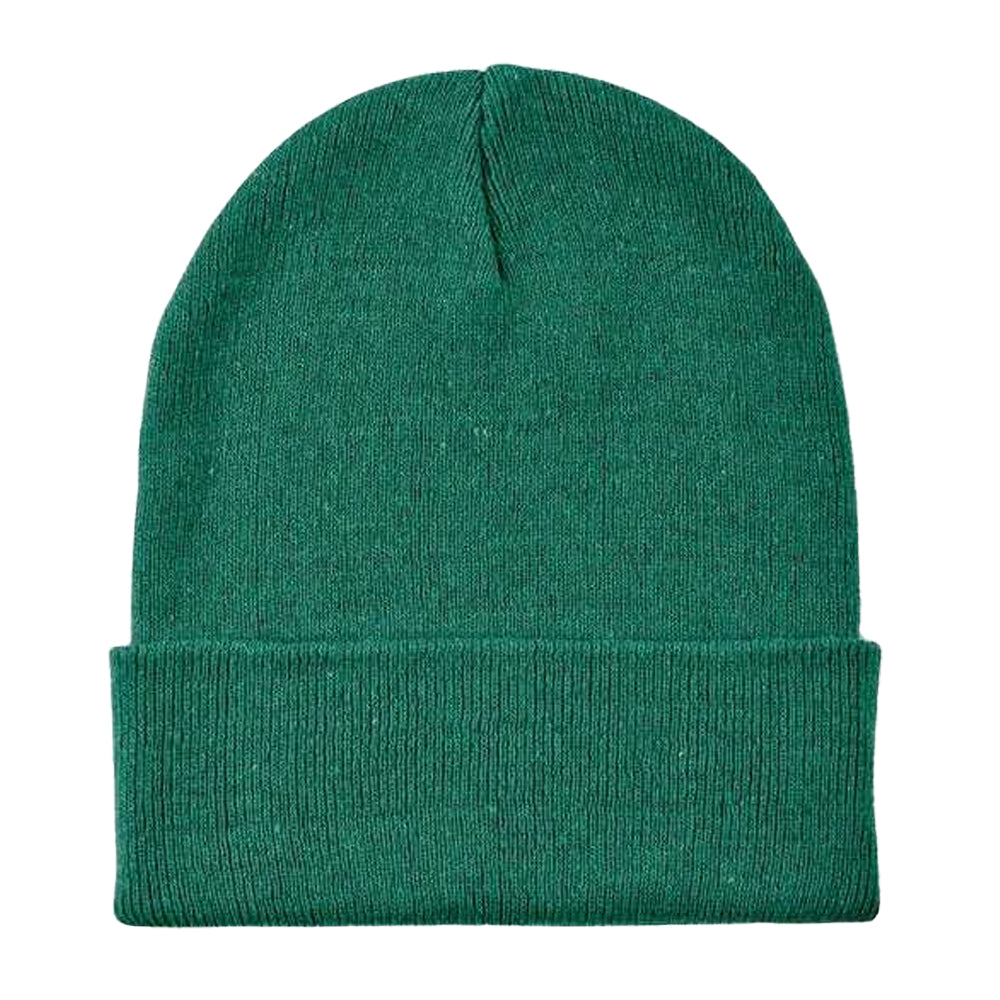 Dark Green - Front - MidOcean Unisex Adult Knitted Cuffed Beanie