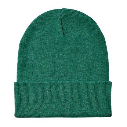 Dark Green - Front - MidOcean Unisex Adult Knitted Cuffed Beanie