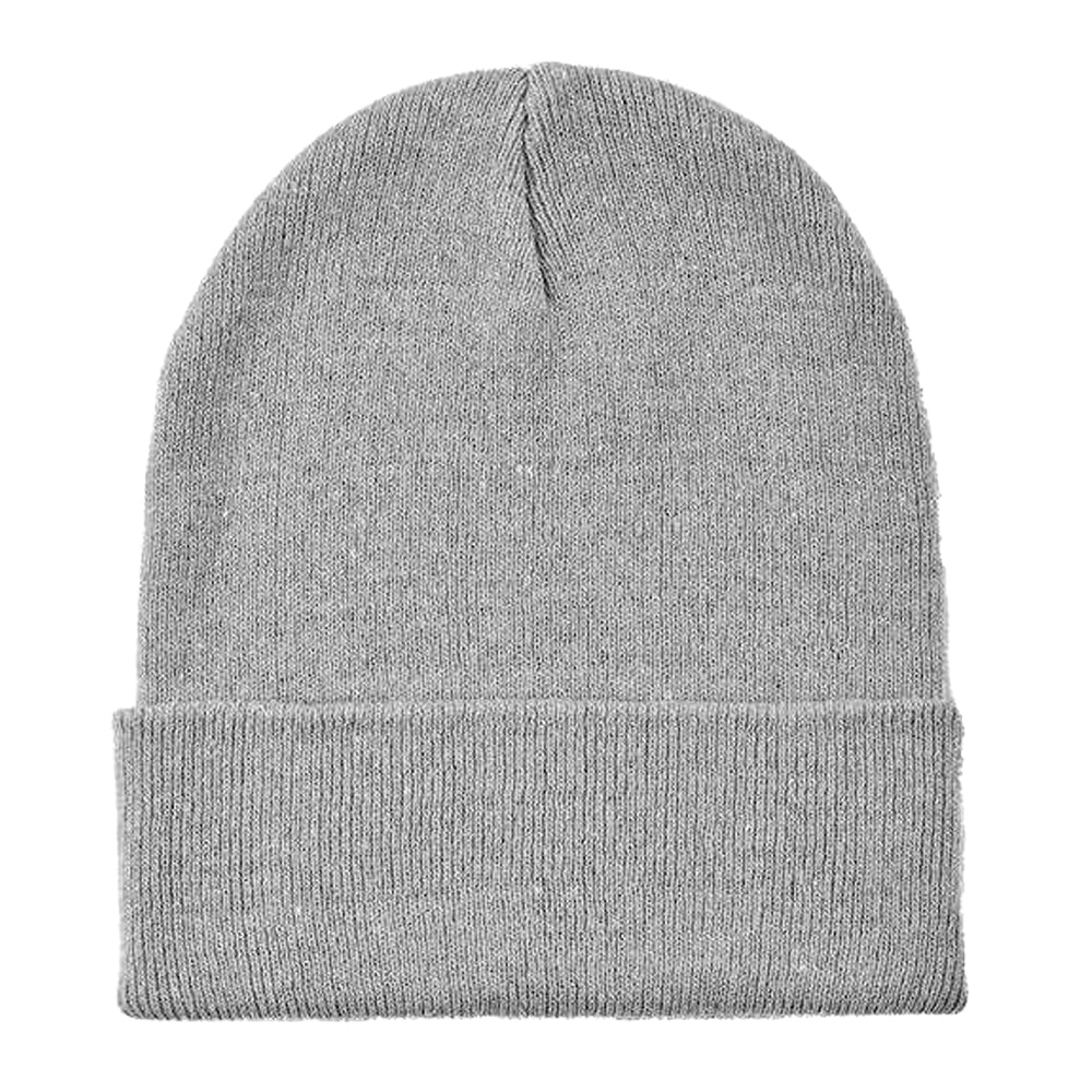Grey - Front - MidOcean Unisex Adult Knitted Cuffed Beanie