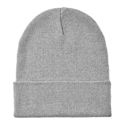 Grey - Front - MidOcean Unisex Adult Knitted Cuffed Beanie