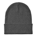 Stone Grey - Front - MidOcean Unisex Adult Knitted Cuffed Beanie