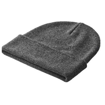 Stone Grey - Back - MidOcean Unisex Adult Knitted Cuffed Beanie