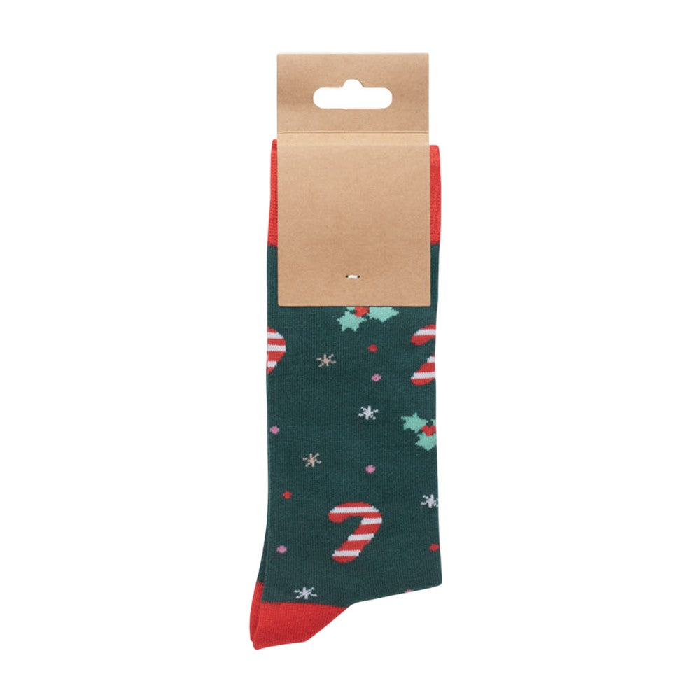 Green - Side - MidOcean Unisex Adult Christmas Socks