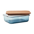 Transparent Blue - Side - MidOcean Vitrio Lunch Glass 800ml Lunch Box