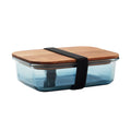 Transparent Blue - Front - MidOcean Vitrio Lunch Glass 800ml Lunch Box