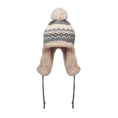 Grey - Front - MidOcean Unisex Adult Yulong Knitted Ear Flaps Beanie