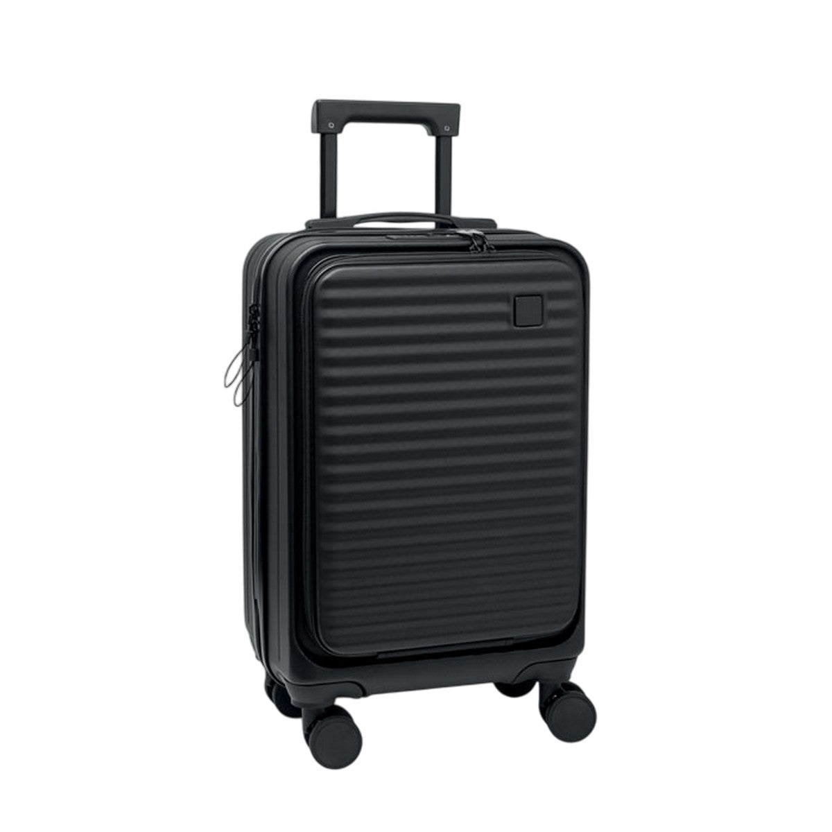 Black - Front - MidOcean City Hardshell Suitcase Trolley