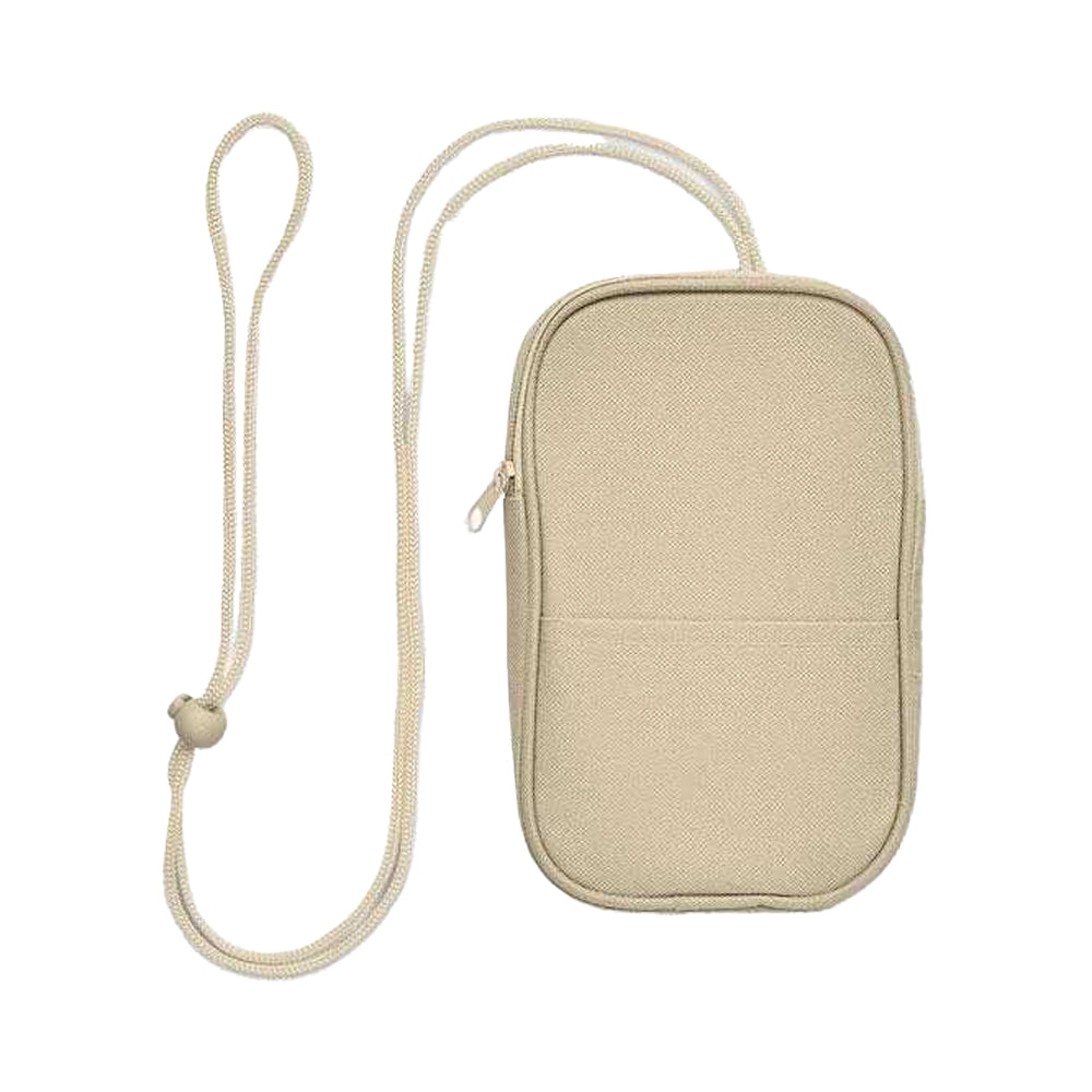 Beige - Back - MidOcean Korovin RPET Travel Cross Body Pouch