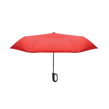 Red - Front - MidOcean UMKRAB Windproof Folding Umbrella
