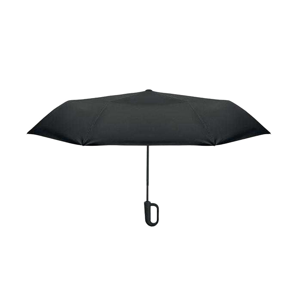 Black - Front - MidOcean UMKRAB Windproof Folding Umbrella