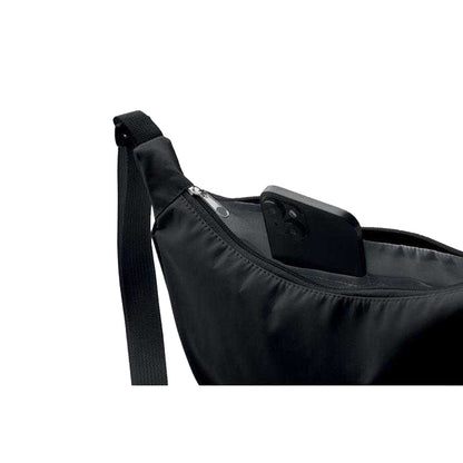 Black - Side - MidOcean Korovin Cross Oxford Crossbody Bag