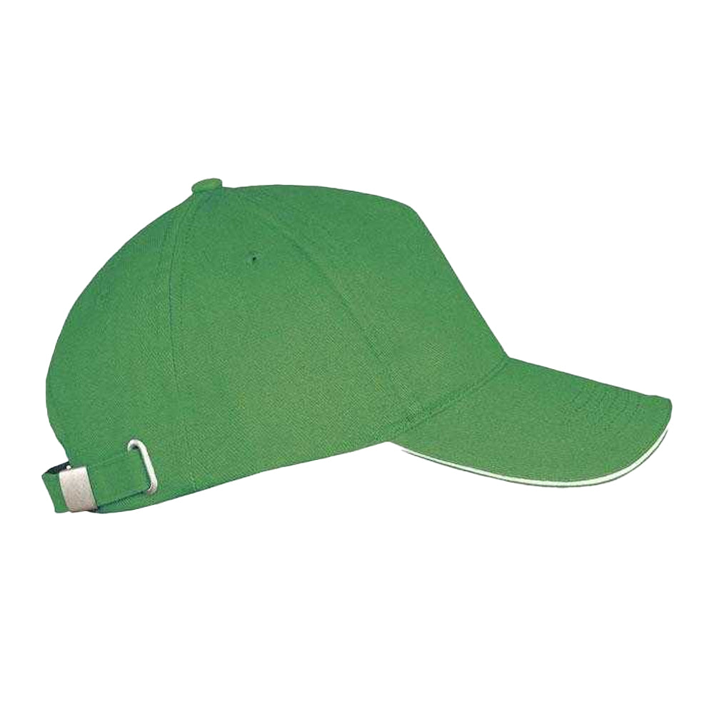 Kelly Green-White - Side - MidOcean Long Beach 5 Panel Baseball Cap