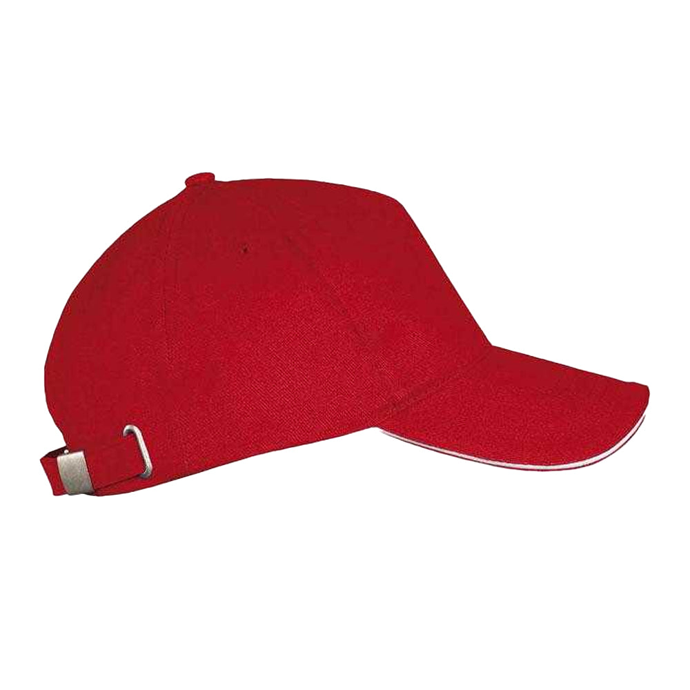 Red-White - Side - MidOcean Long Beach 5 Panel Baseball Cap