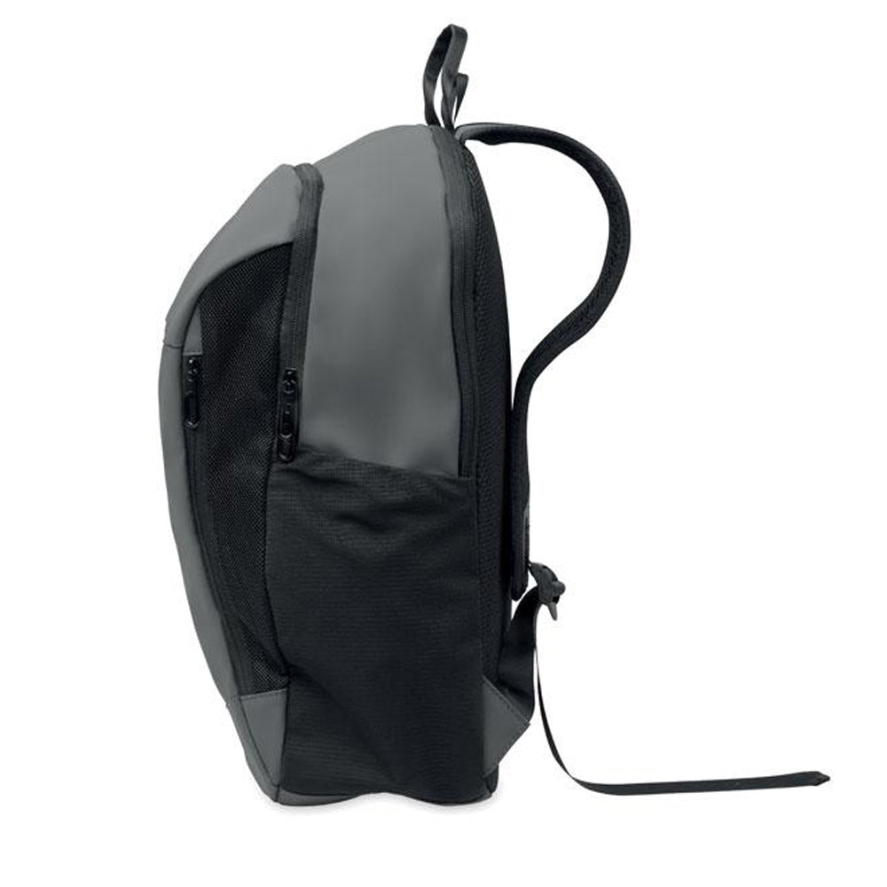 Stone Grey - Side - MidOcean Korovin PU Soft Laptop Backpack