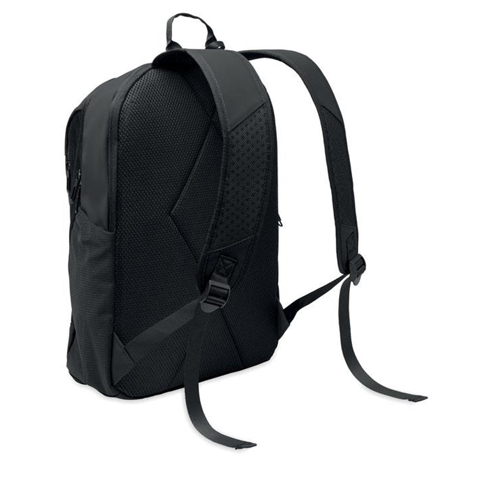 Black - Back - MidOcean Korovin PU Soft Laptop Backpack