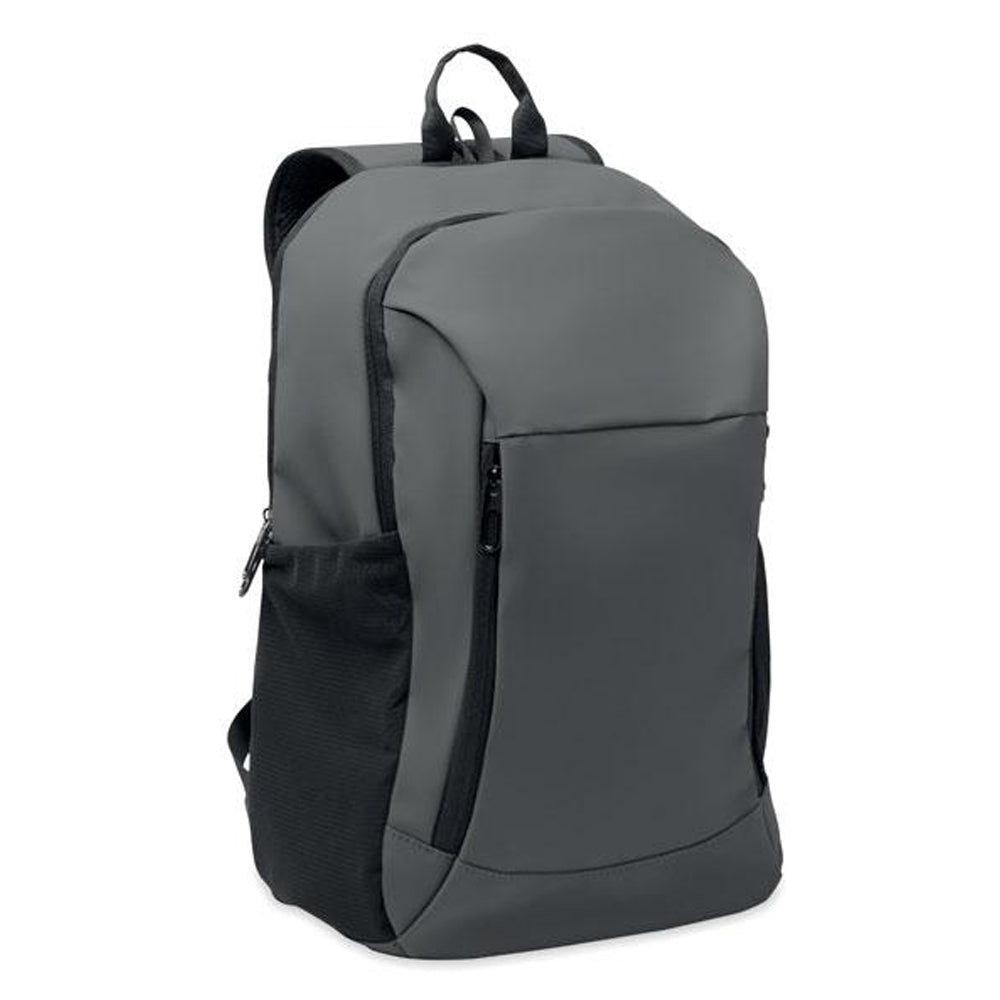 Stone Grey - Front - MidOcean Korovin PU Soft Laptop Backpack