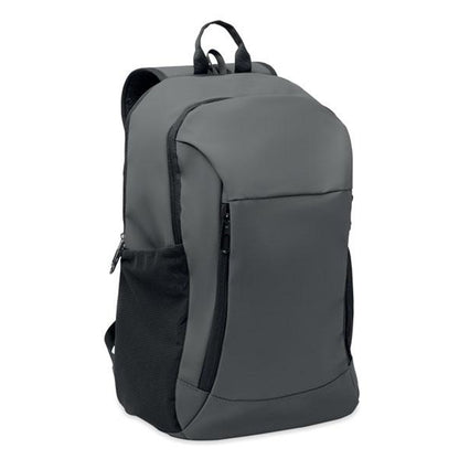 Stone Grey - Front - MidOcean Korovin PU Soft Laptop Backpack