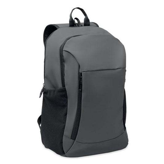 Stone Grey - Front - MidOcean Korovin PU Soft Laptop Backpack