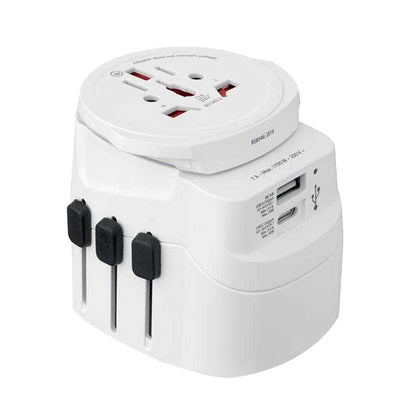 White - Front - MidOcean Travel Adapter