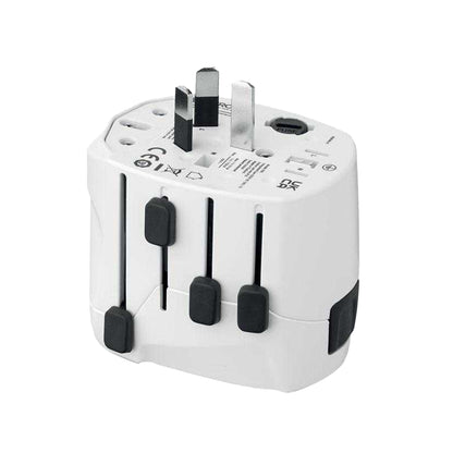 White - Pack Shot - MidOcean Universal Travel Adapter