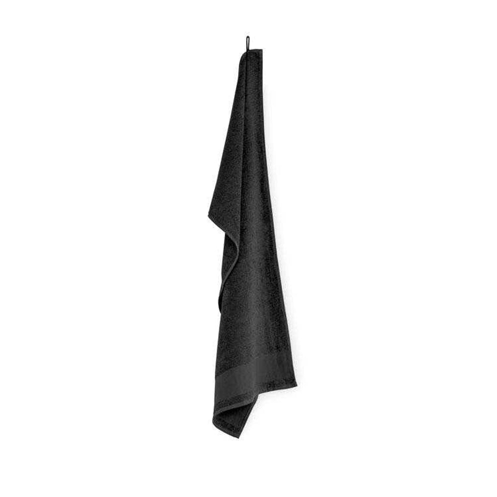 Black - Side - MidOcean Island 50 Cotton Hand Towel