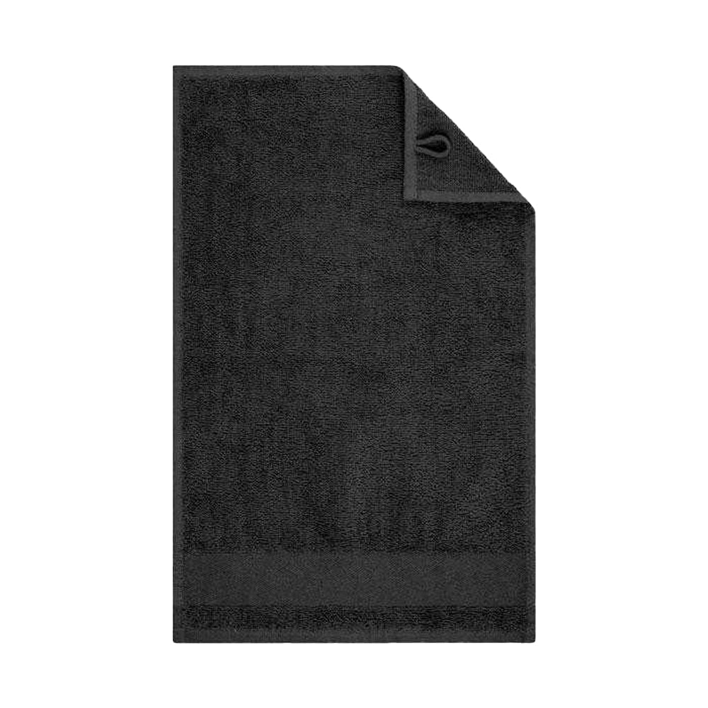 Black - Back - MidOcean Island 30 Cotton Guest Towel