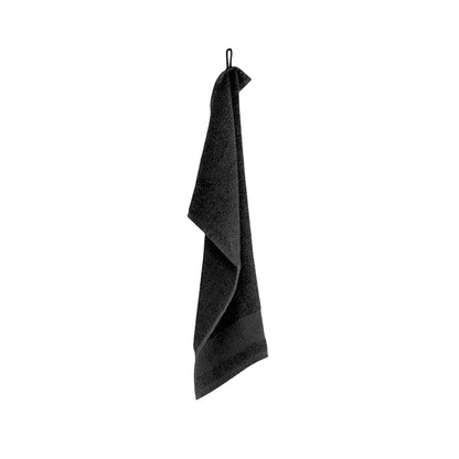 Black - Side - MidOcean Island 30 Cotton Guest Towel