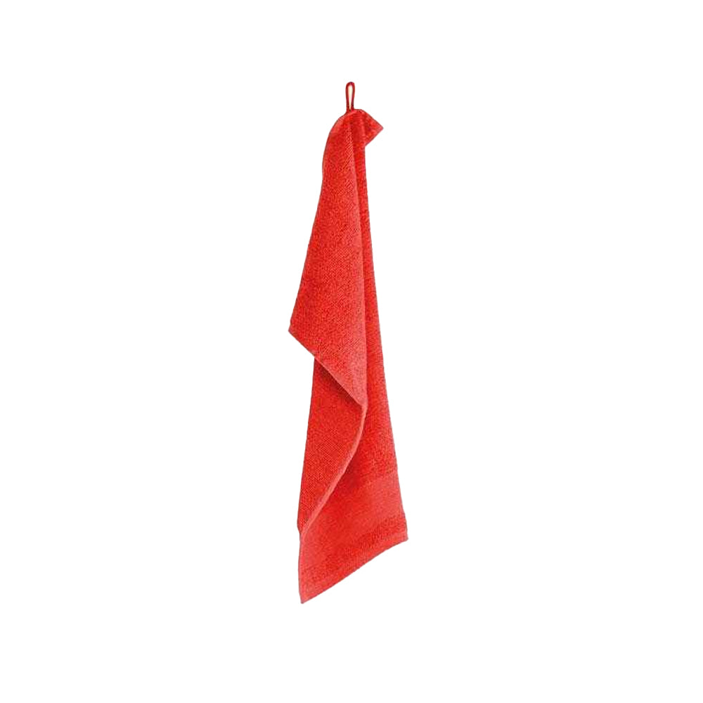 Red - Side - MidOcean Island 30 Cotton Guest Towel
