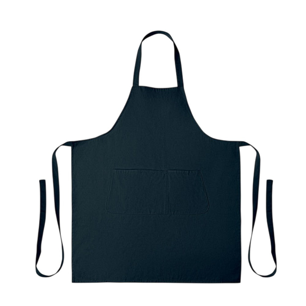 Blue - Back - MidOcean Gamma Organic Cotton Bib Apron