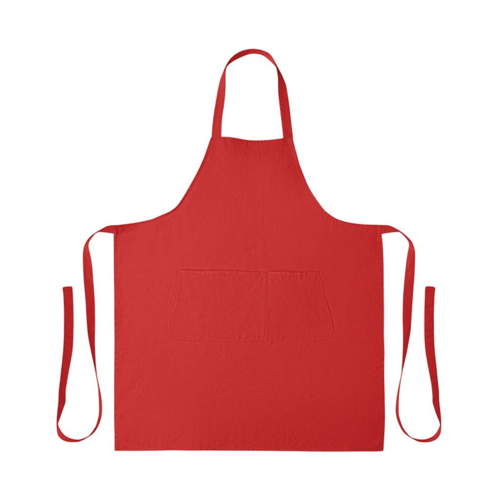 Red - Back - MidOcean Gamma Organic Cotton Bib Apron