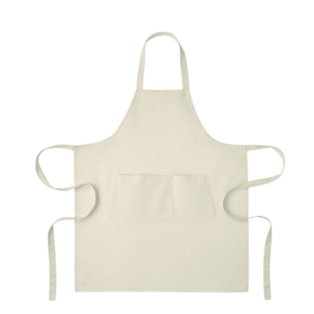 Off White - Front - MidOcean Gamma Organic Cotton Bib Apron