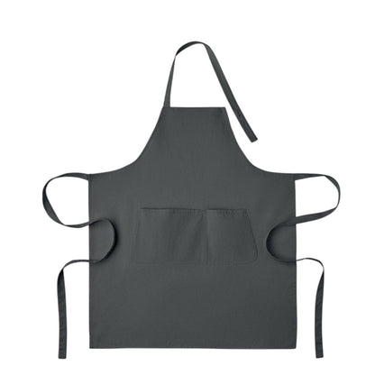 Stone Grey - Front - MidOcean Gamma Organic Cotton Bib Apron