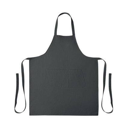 Stone Grey - Back - MidOcean Gamma Organic Cotton Bib Apron
