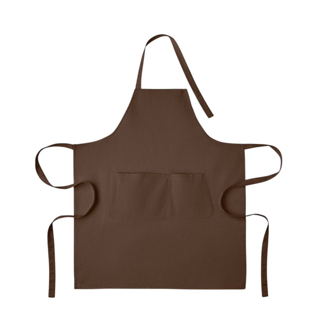 Chocolate - Front - MidOcean Gamma Organic Cotton Bib Apron