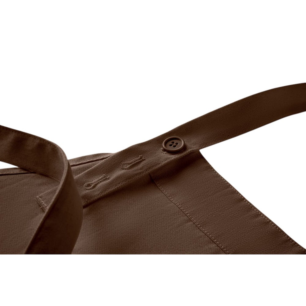 Chocolate - Side - MidOcean Gamma Organic Cotton Bib Apron