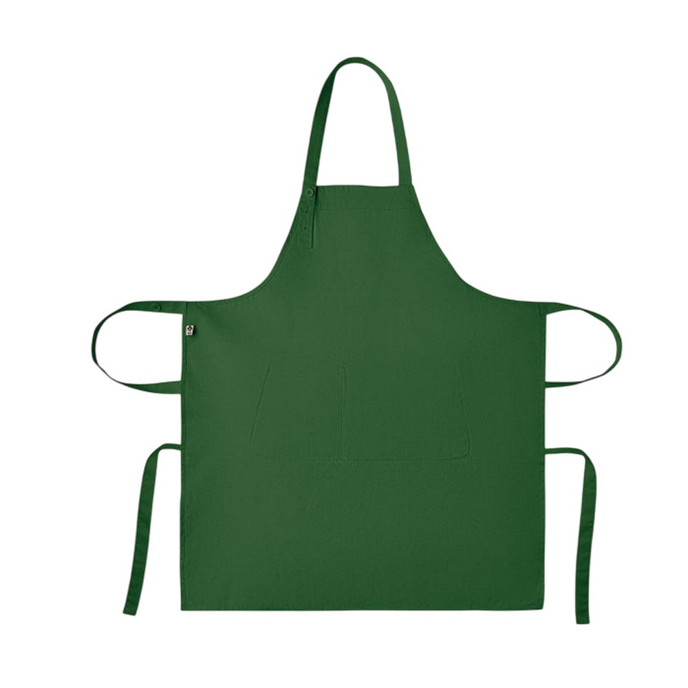 Dark Green - Back - MidOcean Gamma Organic Cotton Bib Apron