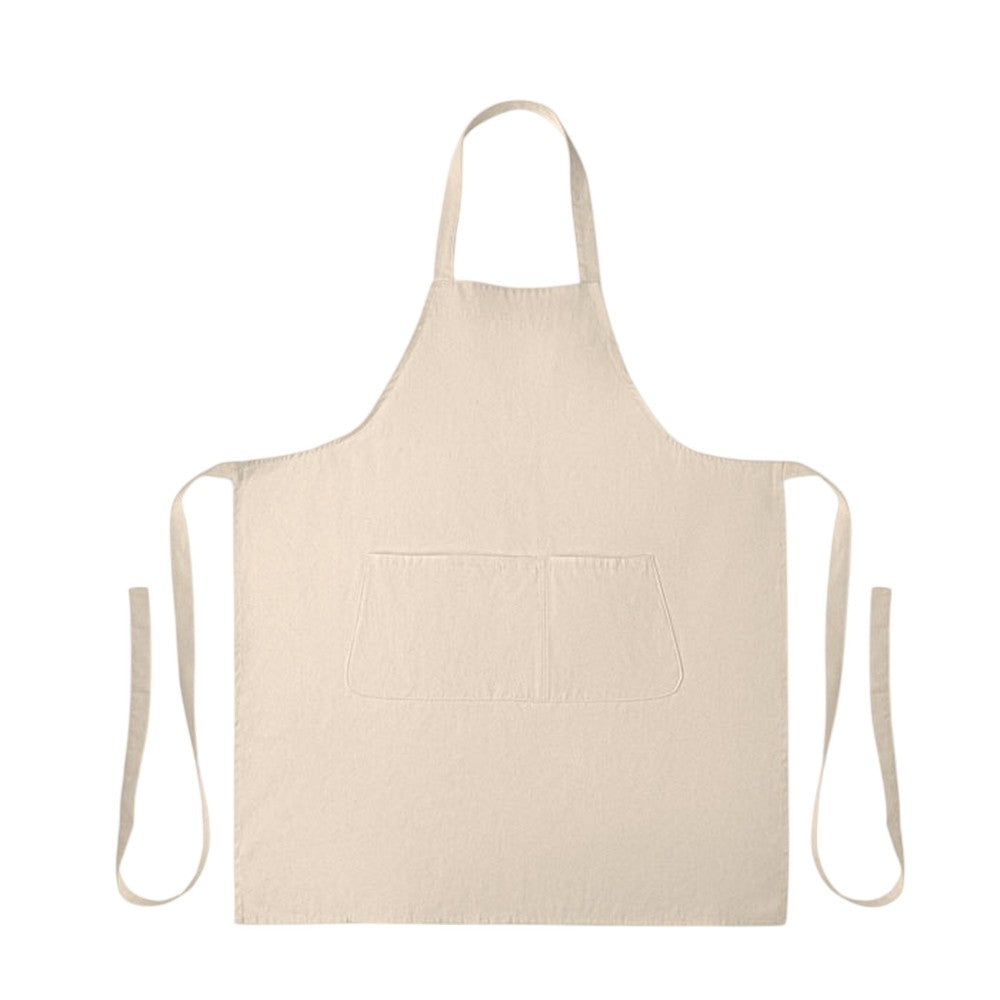 Beige - Back - MidOcean Gamma Organic Cotton Bib Apron