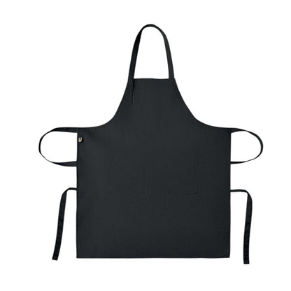 Black - Back - MidOcean Gamma Organic Cotton Bib Apron