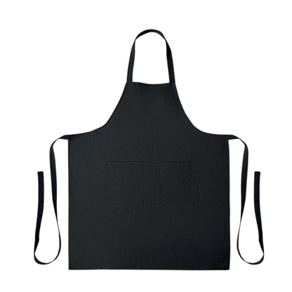 Black - Side - MidOcean Gamma Organic Cotton Bib Apron