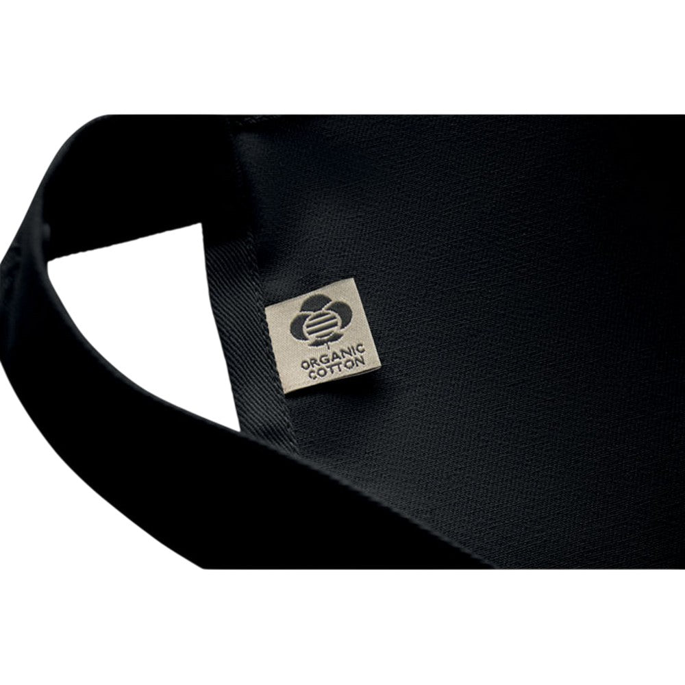 Black - Pack Shot - MidOcean Gamma Organic Cotton Bib Apron