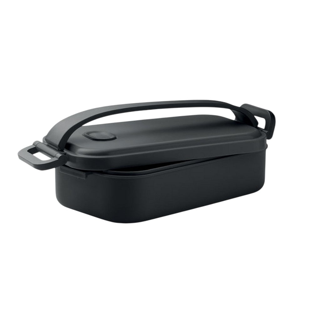 Black - Back - MidOcean Sarnie Polypropylene 800ml Lunch Box