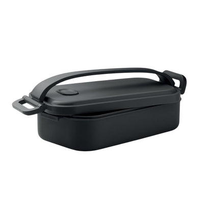 Black - Back - MidOcean Sarnie Polypropylene 800ml Lunch Box
