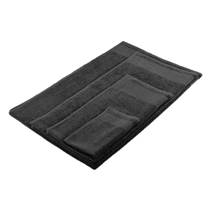 Black - Side - MidOcean Island 100 Cotton Bath Towel