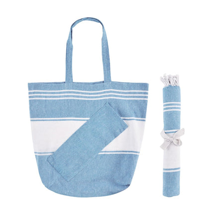 Turquoise - Back - MidOcean Hummum Tote Bag Set