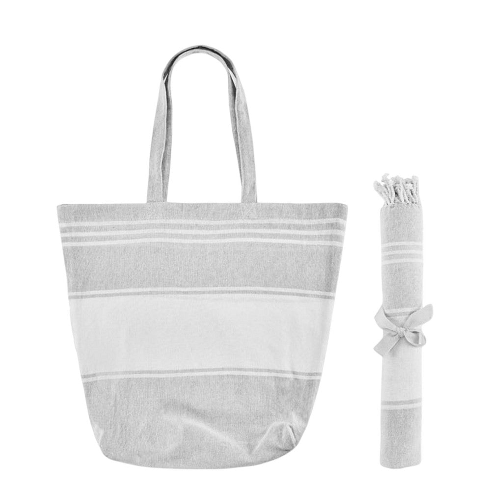Grey - Side - MidOcean Hummum Tote Bag Set