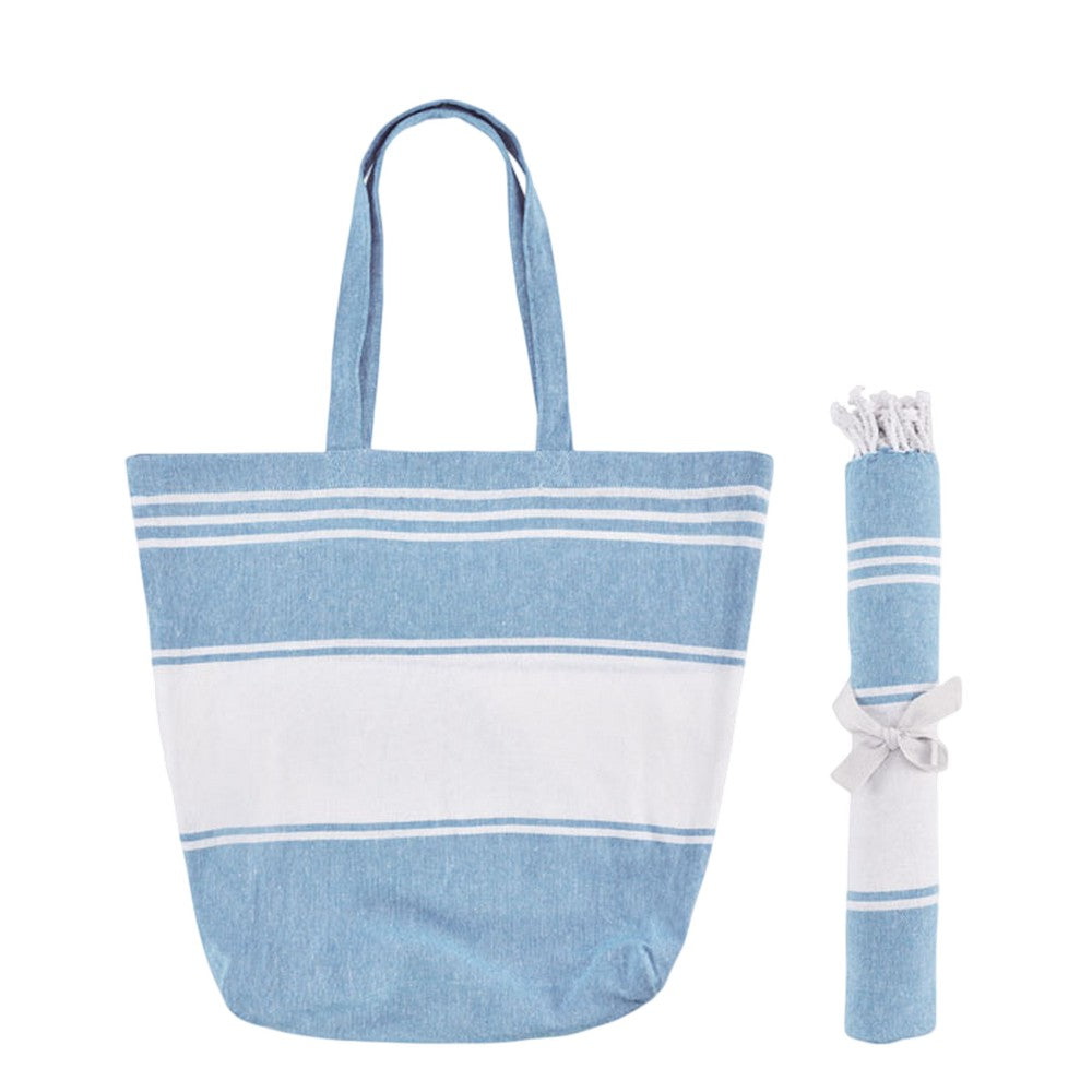 Turquoise - Side - MidOcean Hummum Tote Bag Set