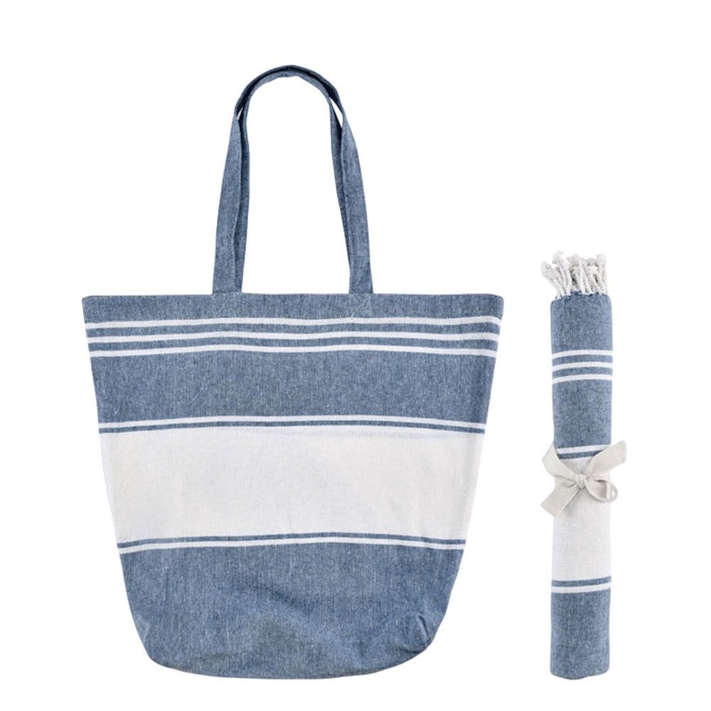 Blue - Side - MidOcean Hummum Tote Bag Set