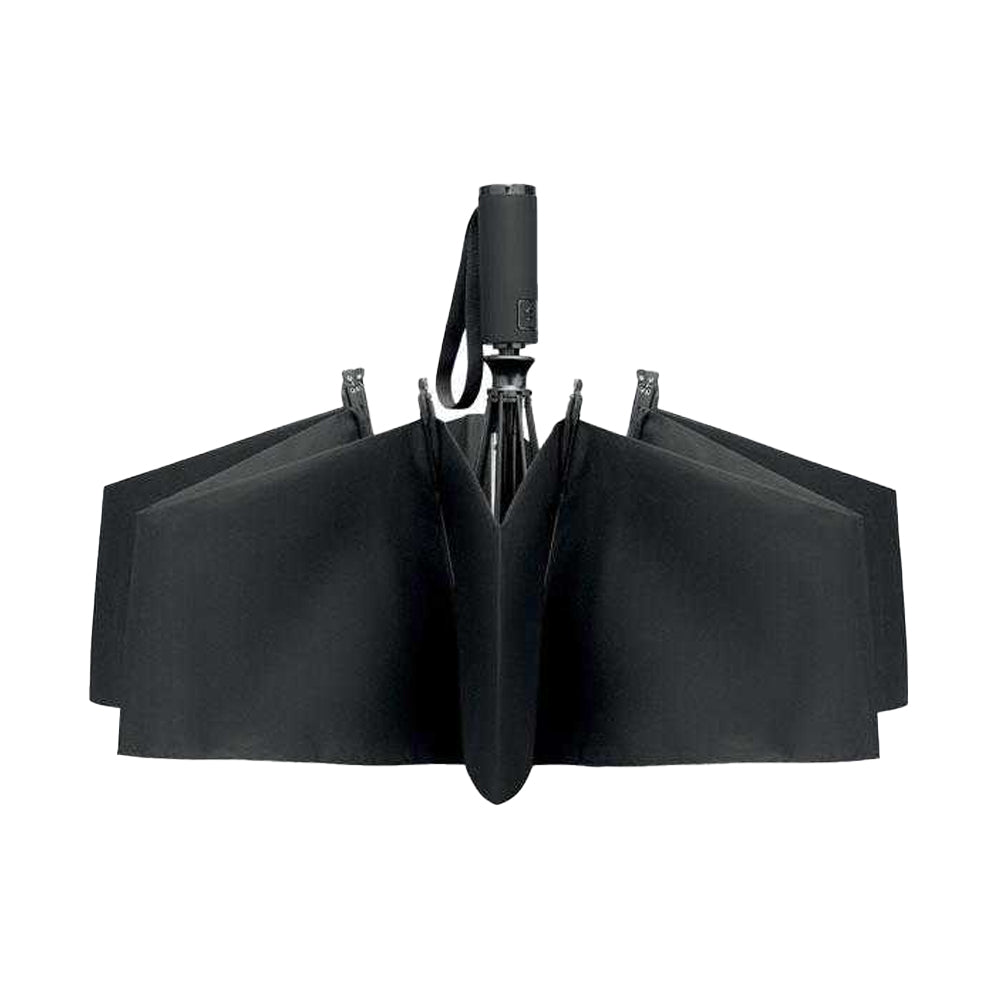 Black - Side - MidOcean Agumbe Windproof Folding Umbrella